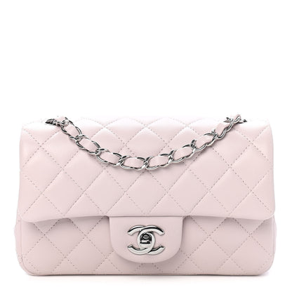 Chanel Lambskin Quilted Mini Rectangular Flap Light Purple 1 of 9