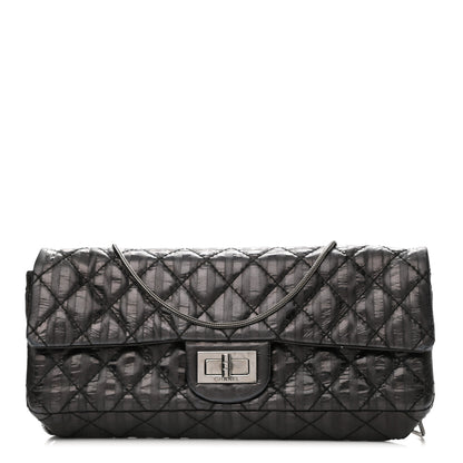 Chanel Metallic Calfskin Striped 2.55 Reissue Flap Black 1 of 10