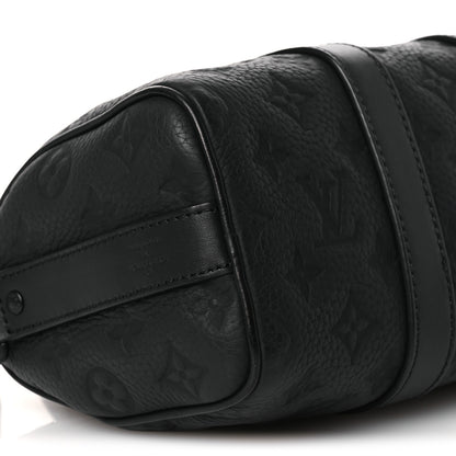 Louis Vuitton Monogram Taurillon Keepall Bandouliere 25 Black 7 of 9