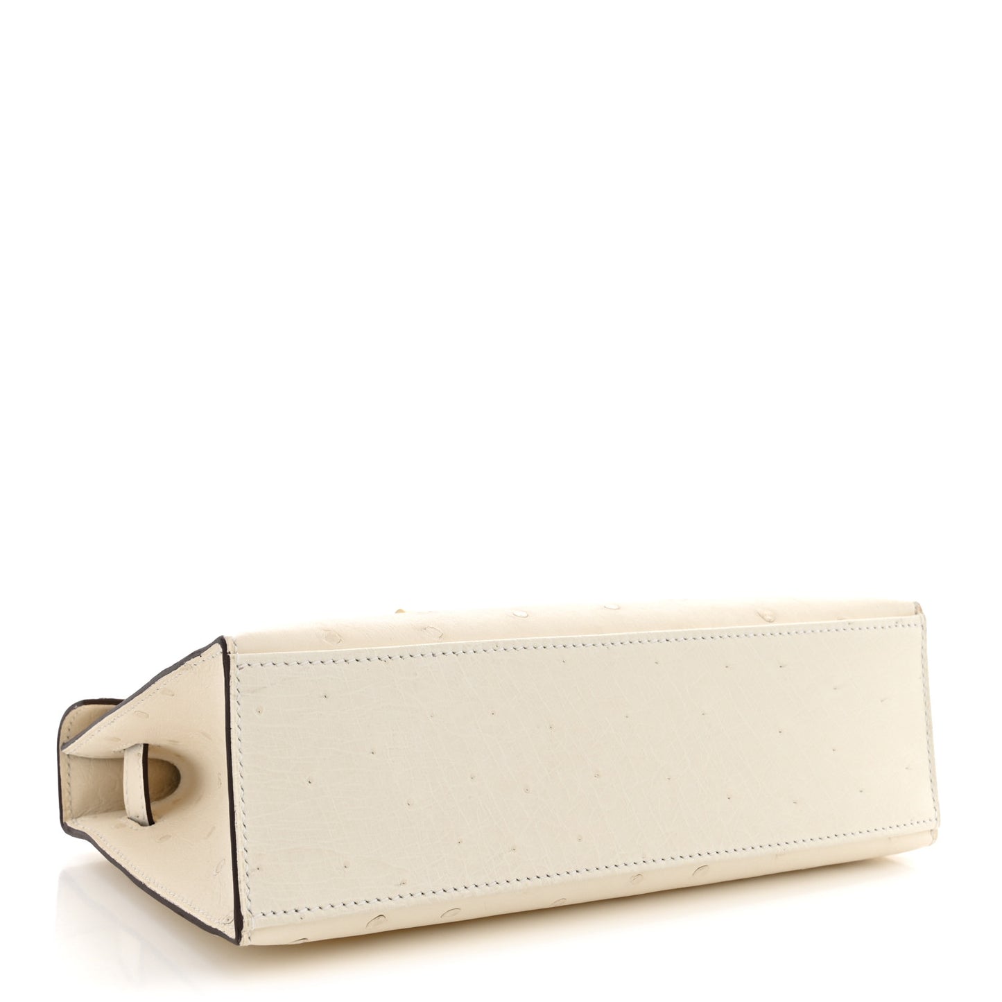 Ostrich Kelly Pochette Clutch Nata