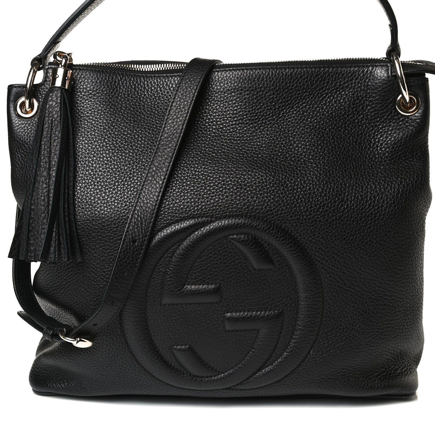 Gucci Pebbled Calfskin Large Soho Hobo Black 9 of 18