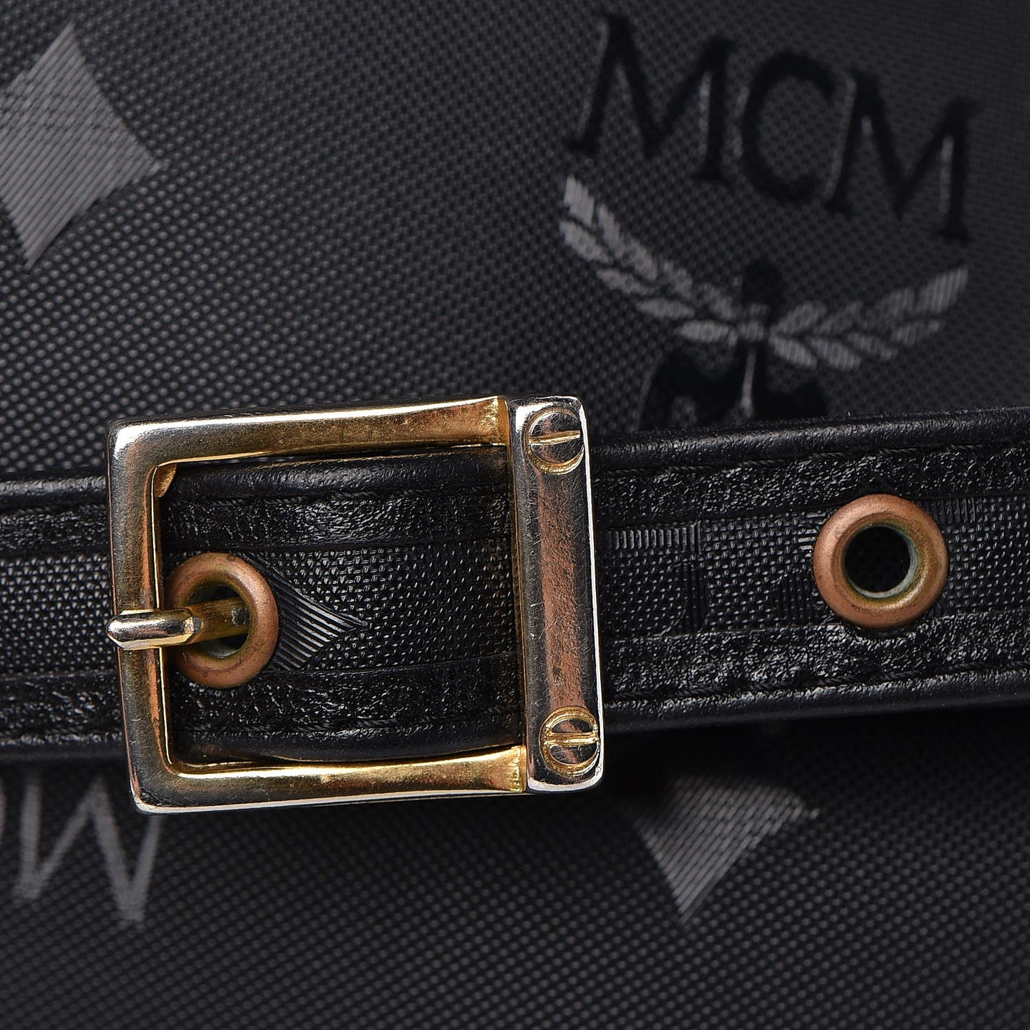 Monogram Coated Canvas Camera Bag Crossbody Black