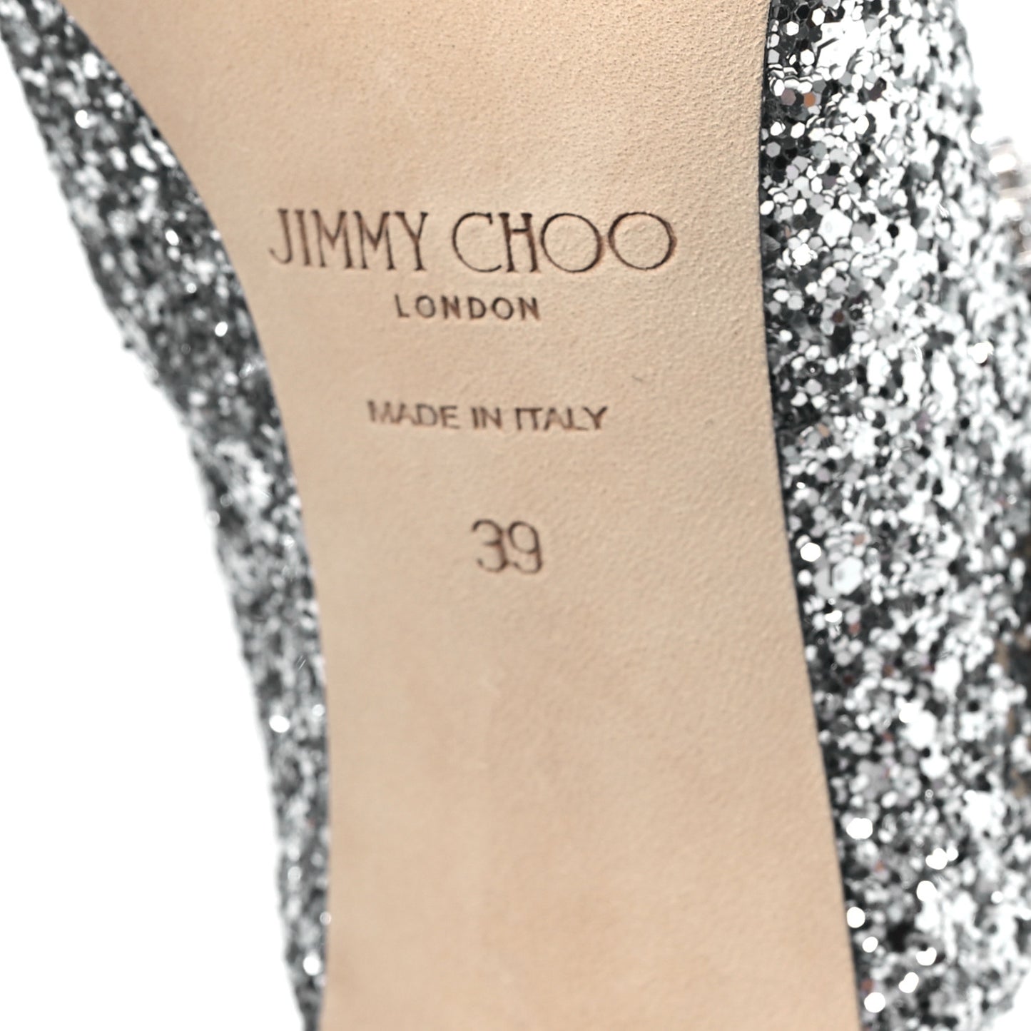 Coarse Glitter Fabric Cherisi 85 Pumps 39 Silver
