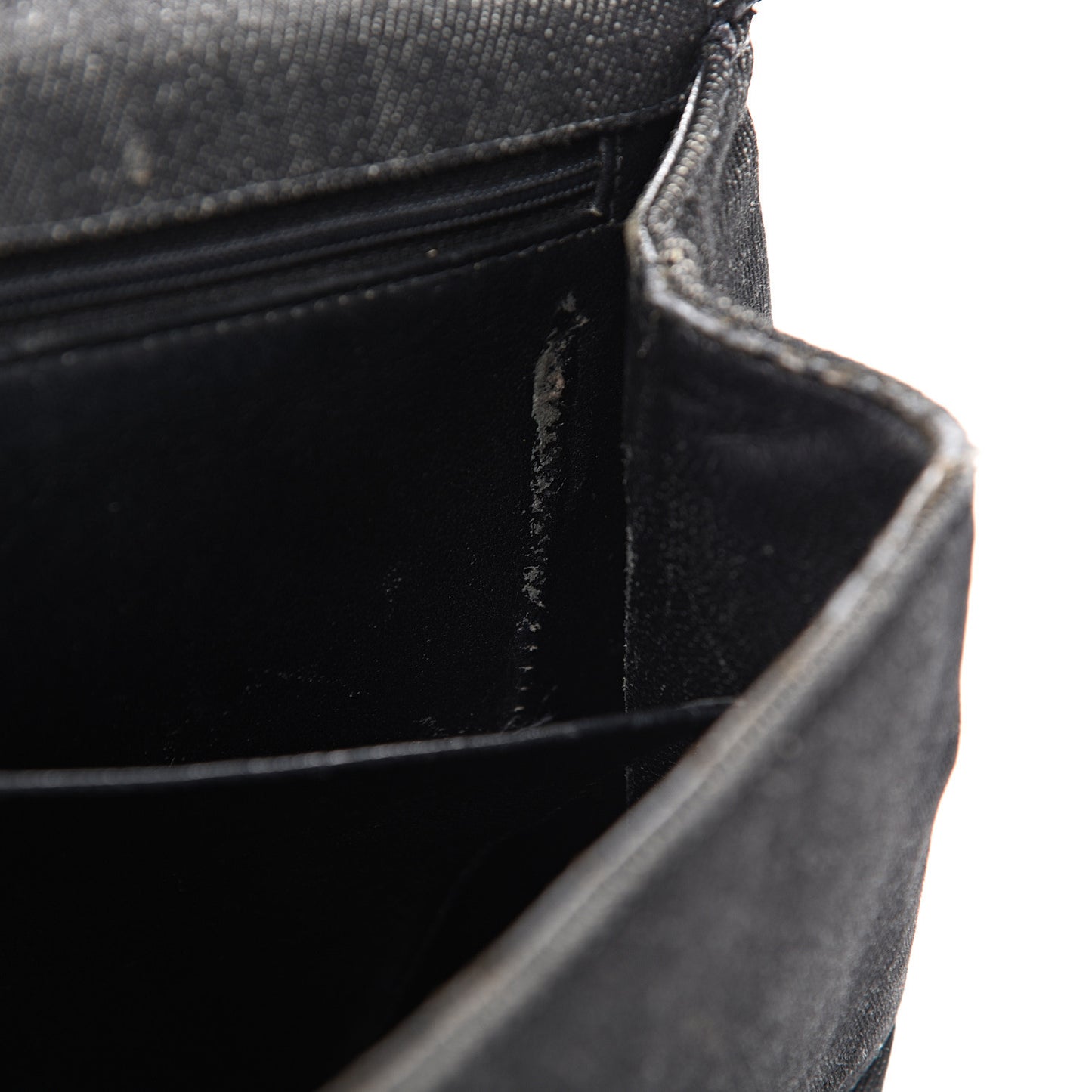 Denim Jumbo Kelly Flap Black