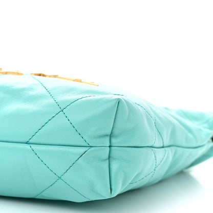 Chanel Shiny Calfskin Quilted Mini Chanel 22 Turquoise 10 of 10