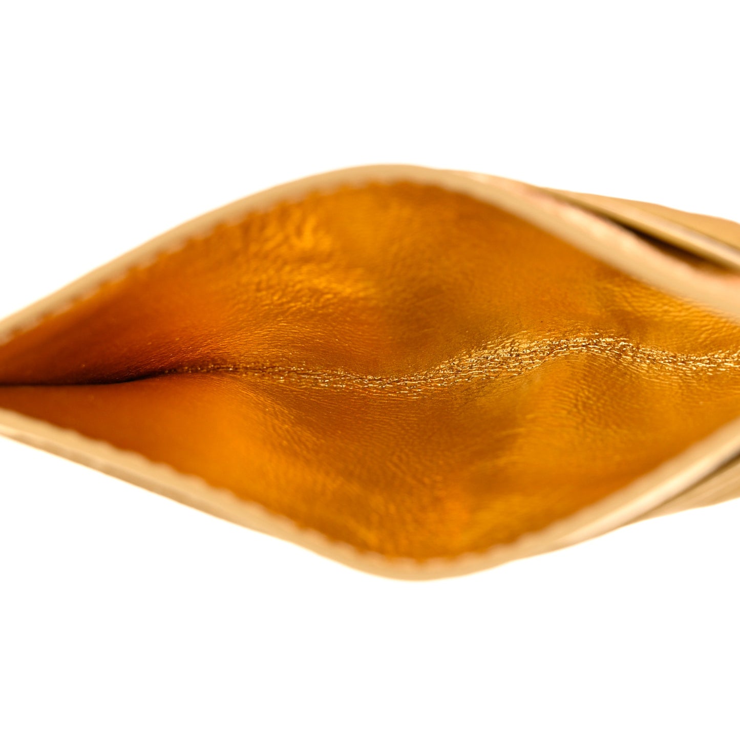 Metallic Nappa Intrecciato Card Holder Gold
