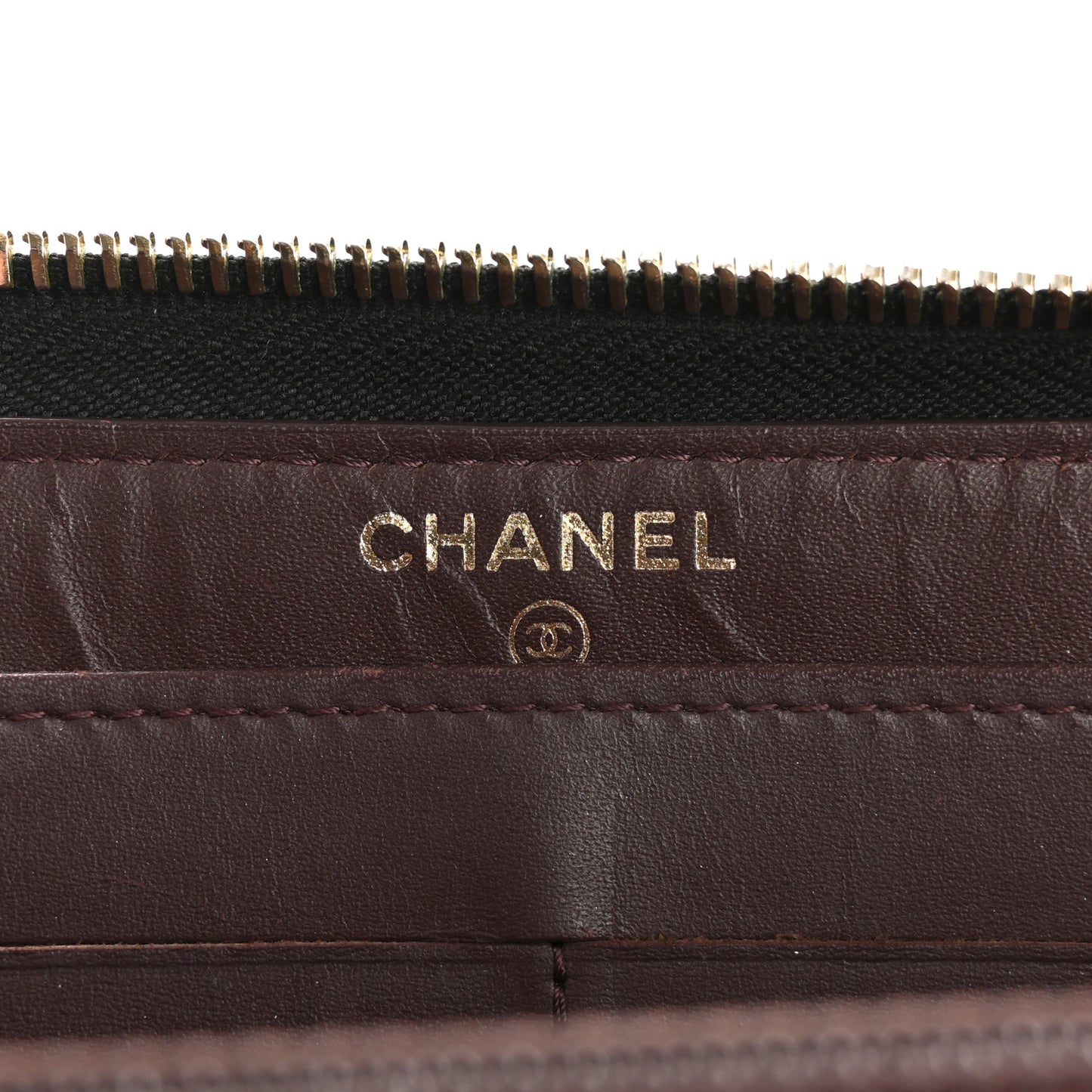 Caviar Quilted Large Gusset Zip Around Wallet Black