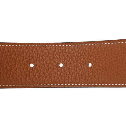 Hermes Box Togo 32mm H d'Ancre Belt 85 34 Black Gold 4 of 5