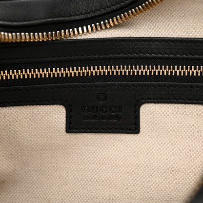 Gucci Aria Calfskin Web Large Attache Shoulder Bag Black 6 of 11