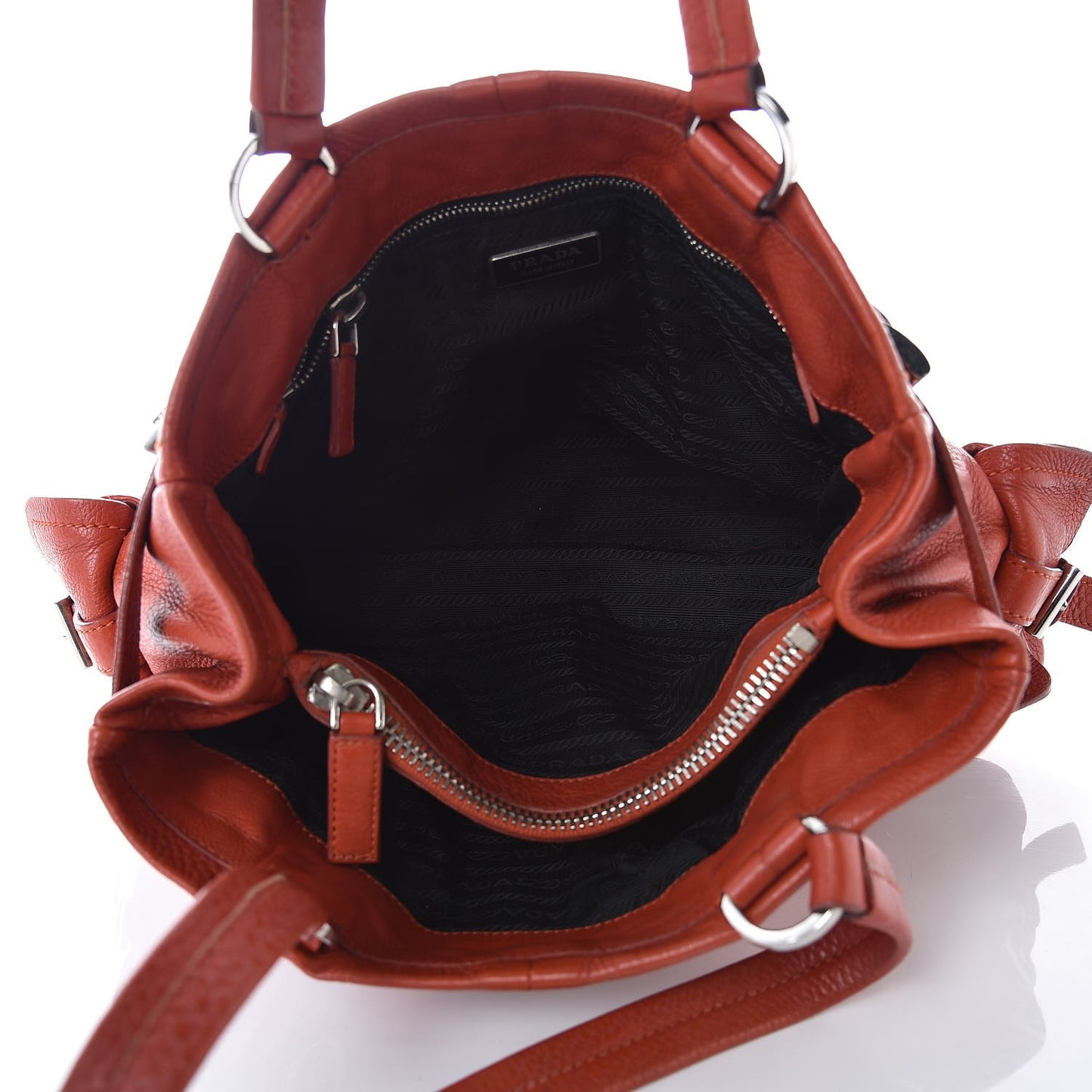 Vitello Daino Shoulder Bag Arancio