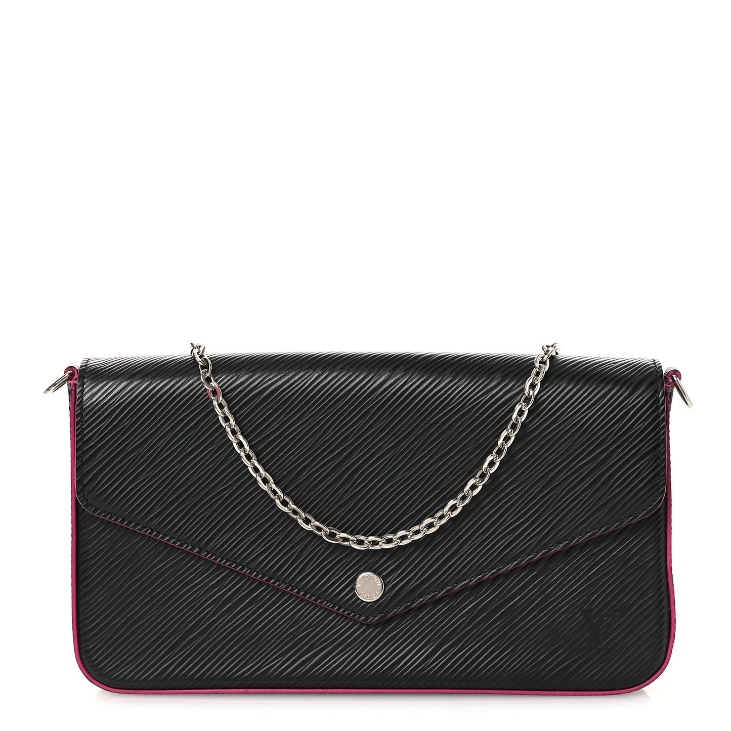 Epi Pochette Felicie Black Hot Pink