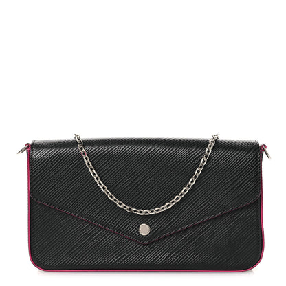 Louis Vuitton Epi Pochette Felicie Black Hot Pink 1 of 11