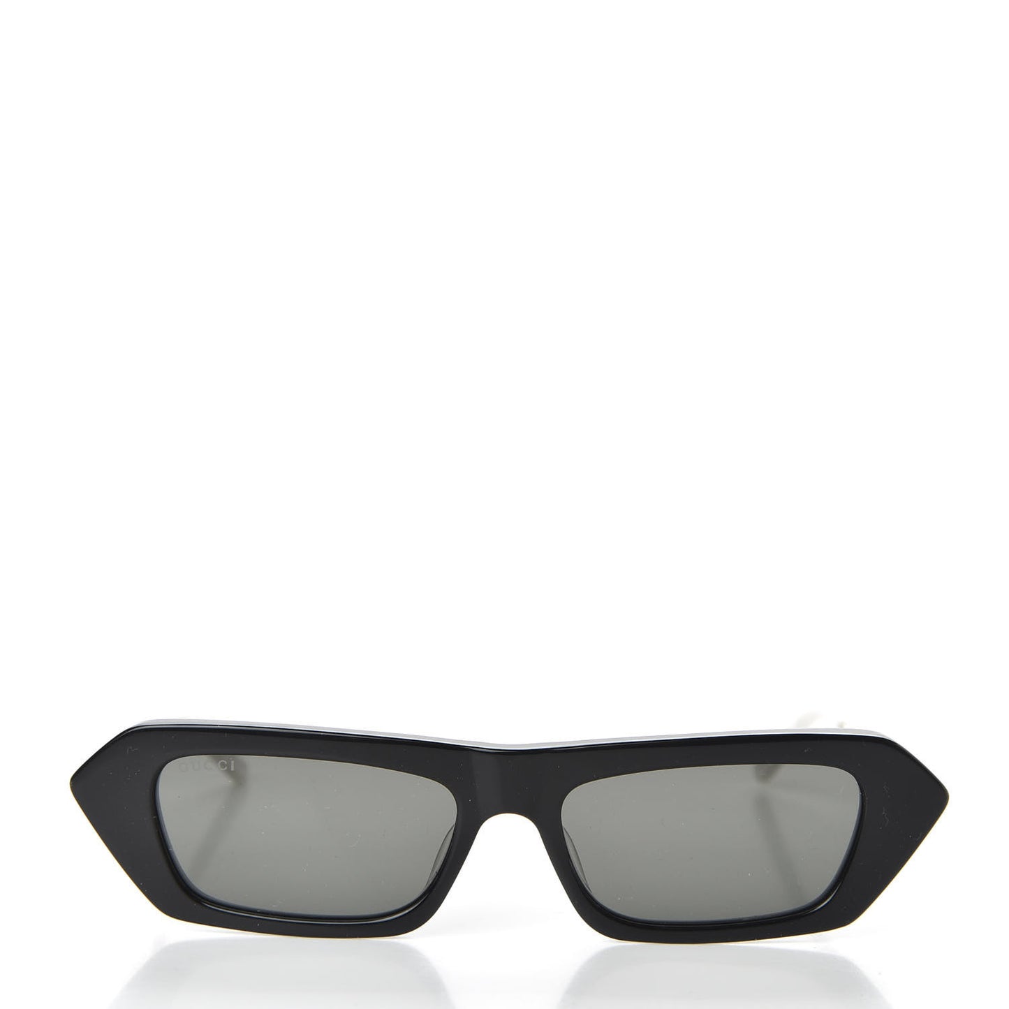 Acetate Crystal Embellished Rectangle Sunglasses GG0642S Black Gold