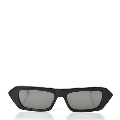 Gucci Acetate Crystal Embellished Rectangle Sunglasses GG0642S Black Gold 2 of 8