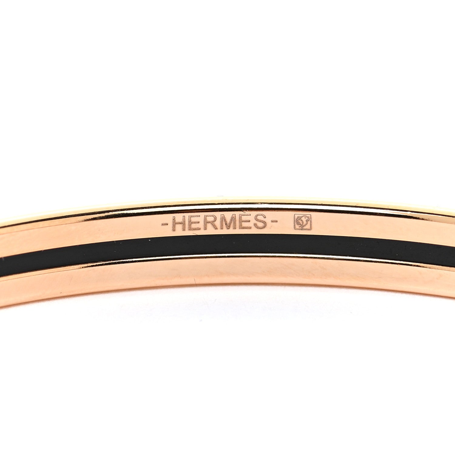 Hermes Enamel Printed Extra Narrow Printed Bracelet 65 Rose Patch 4 of 6