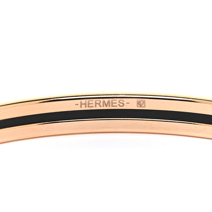 Hermes Enamel Printed Extra Narrow Printed Bracelet 65 Rose Patch 4 of 6