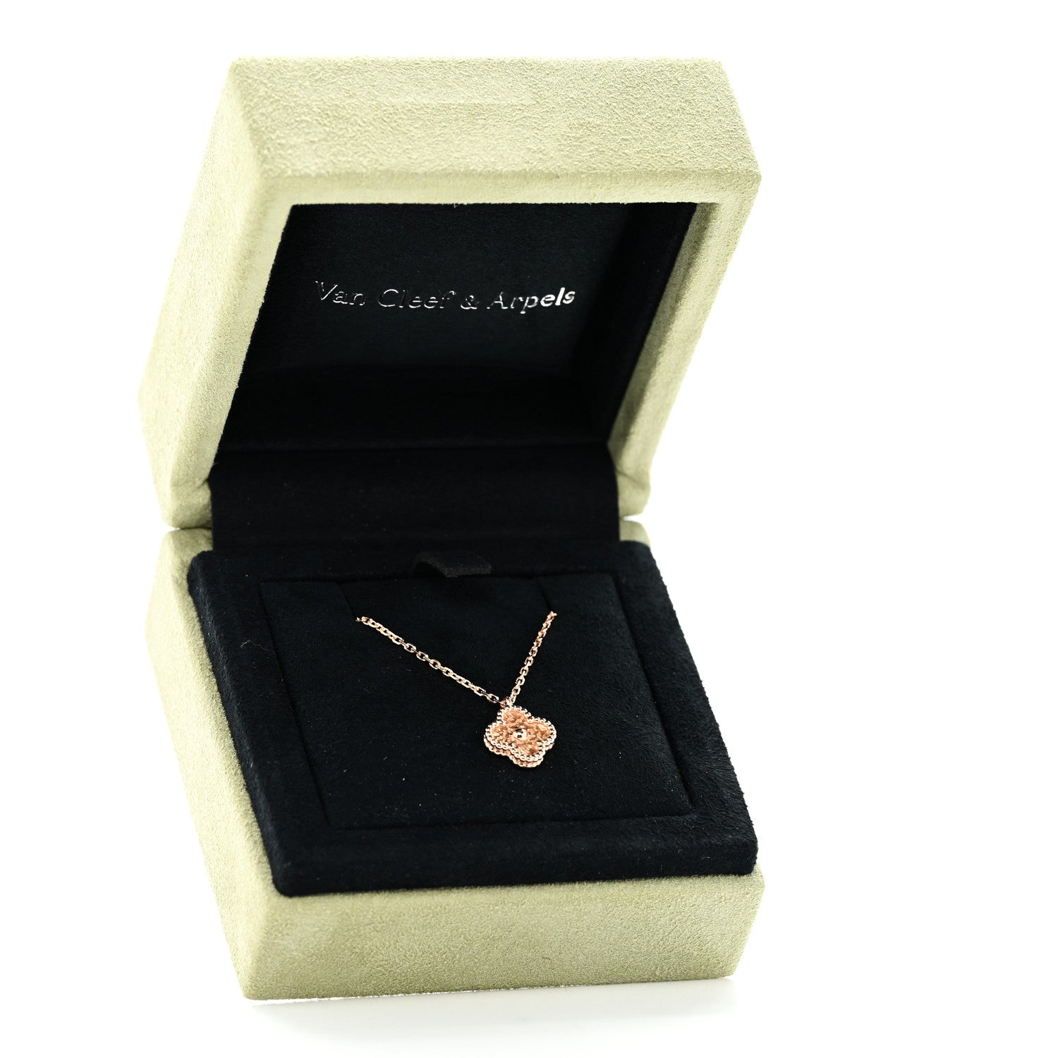 Van Cleef & Arpels 18K Rose Gold Sweet Alhambra Pendant Necklace 6 of 6