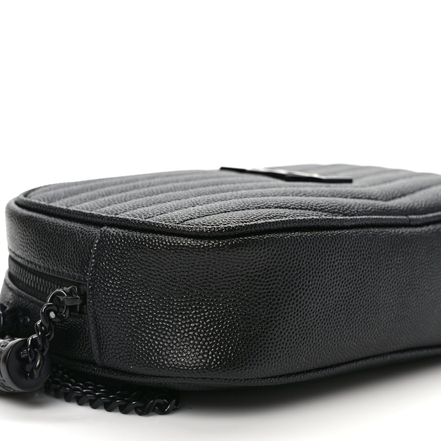Grain De Poudre Matelasse Monochrome Monogram Mini Lou Camera Bag Black