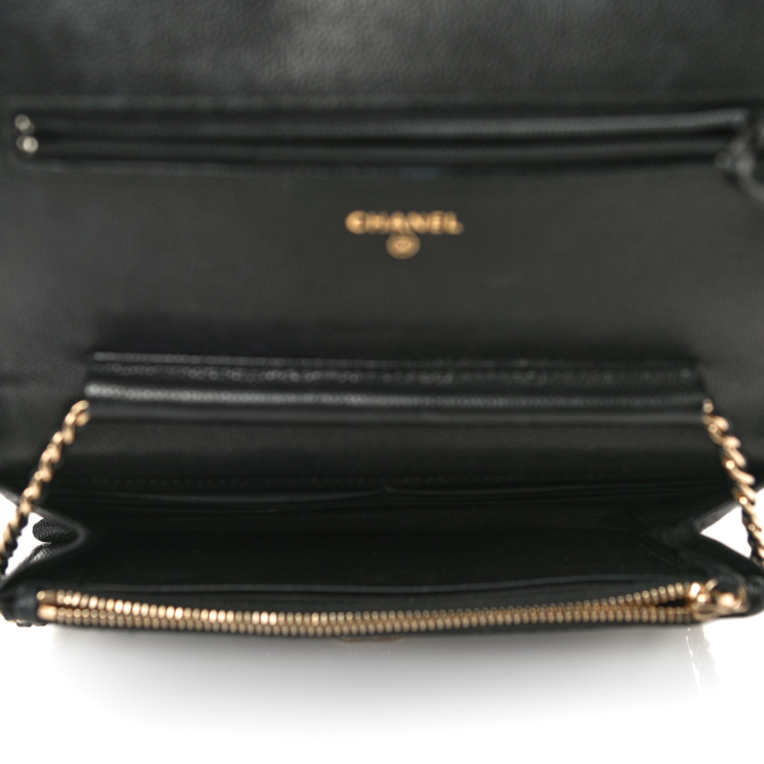 Chanel Caviar Quilted Golden Class Wallet On Chain WOC Black 5 of 13