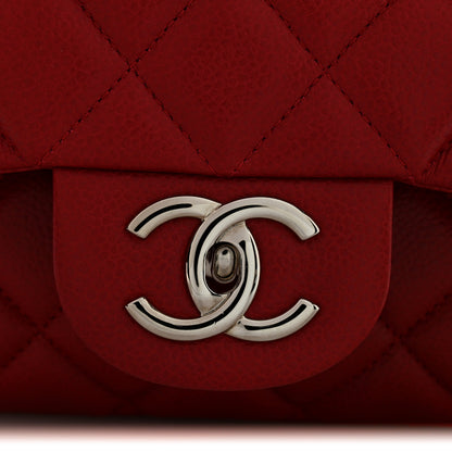 Chanel Caviar Quilted Maxi Double Flap Dark Red 12 of 13