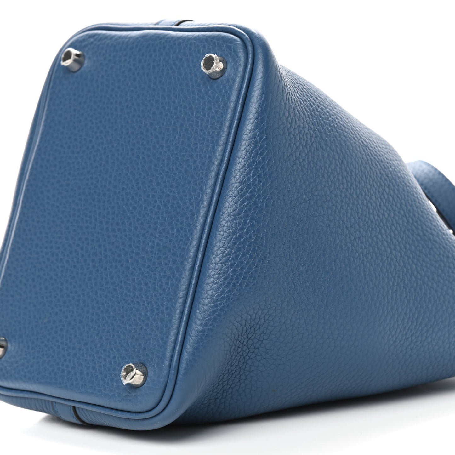 Taurillon Clemence Picotin Lock 18 PM Bleu Agate
