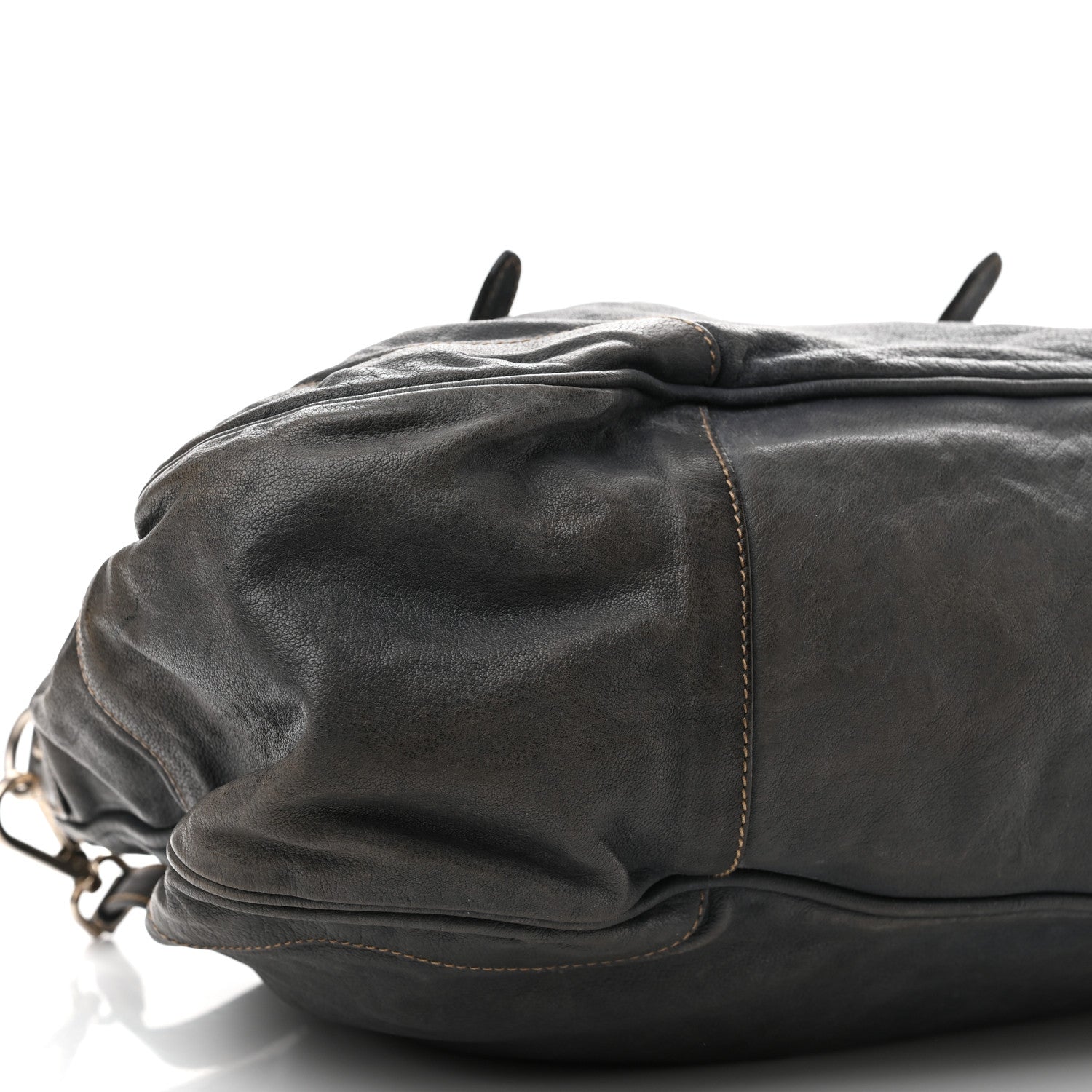 Prada Vitello Soft Shopping Satchel Denim 9 of 10