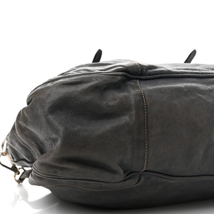 Prada Vitello Soft Shopping Satchel Denim 9 of 10