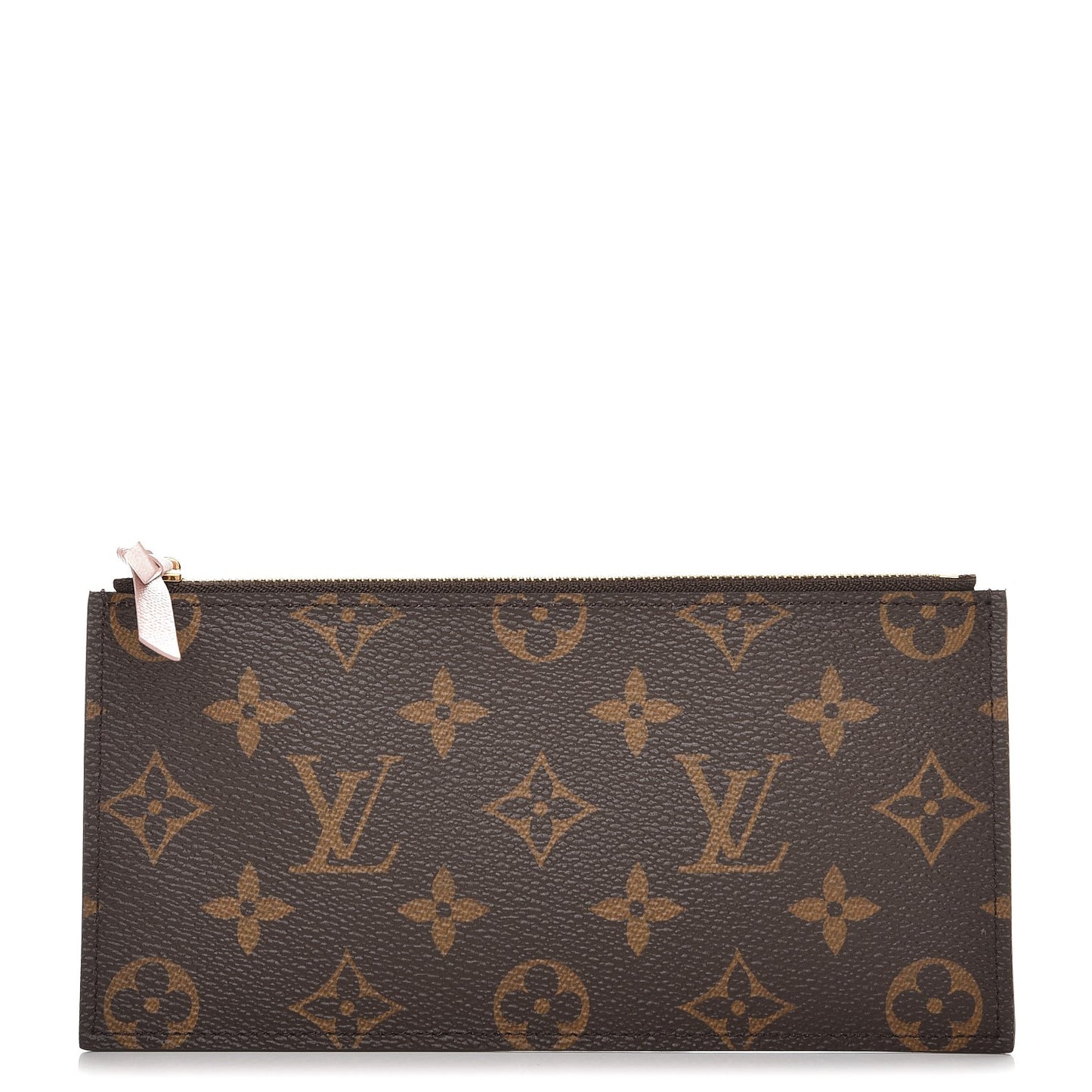 Monogram Felicie Chain Wallet Zippered Insert Rose Ballerine