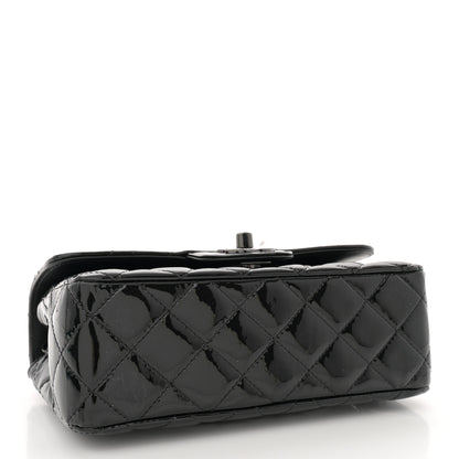 Chanel Patent Calfskin Quilted Mini Rectangular Flap So Black 4 of 11