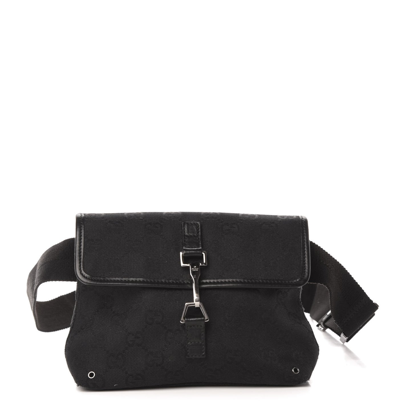 GG Monogram Web Flight Belt Bag Black