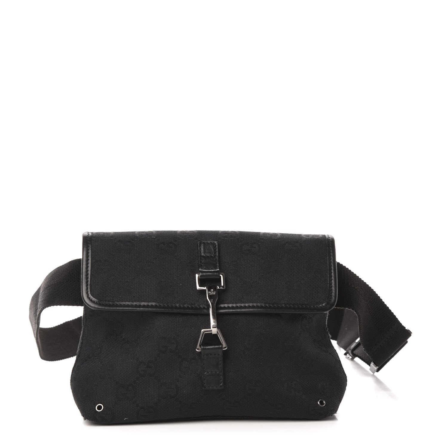 Gucci GG Monogram Web Flight Belt Bag Black 1 of 10