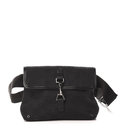 Gucci GG Monogram Web Flight Belt Bag Black 1 of 10