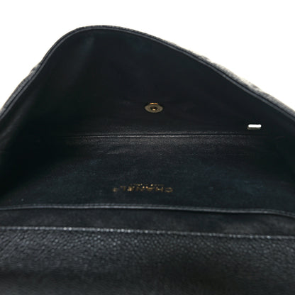 Chanel Caviar Quilted Clutch With Chain Flap Black 4 of 10