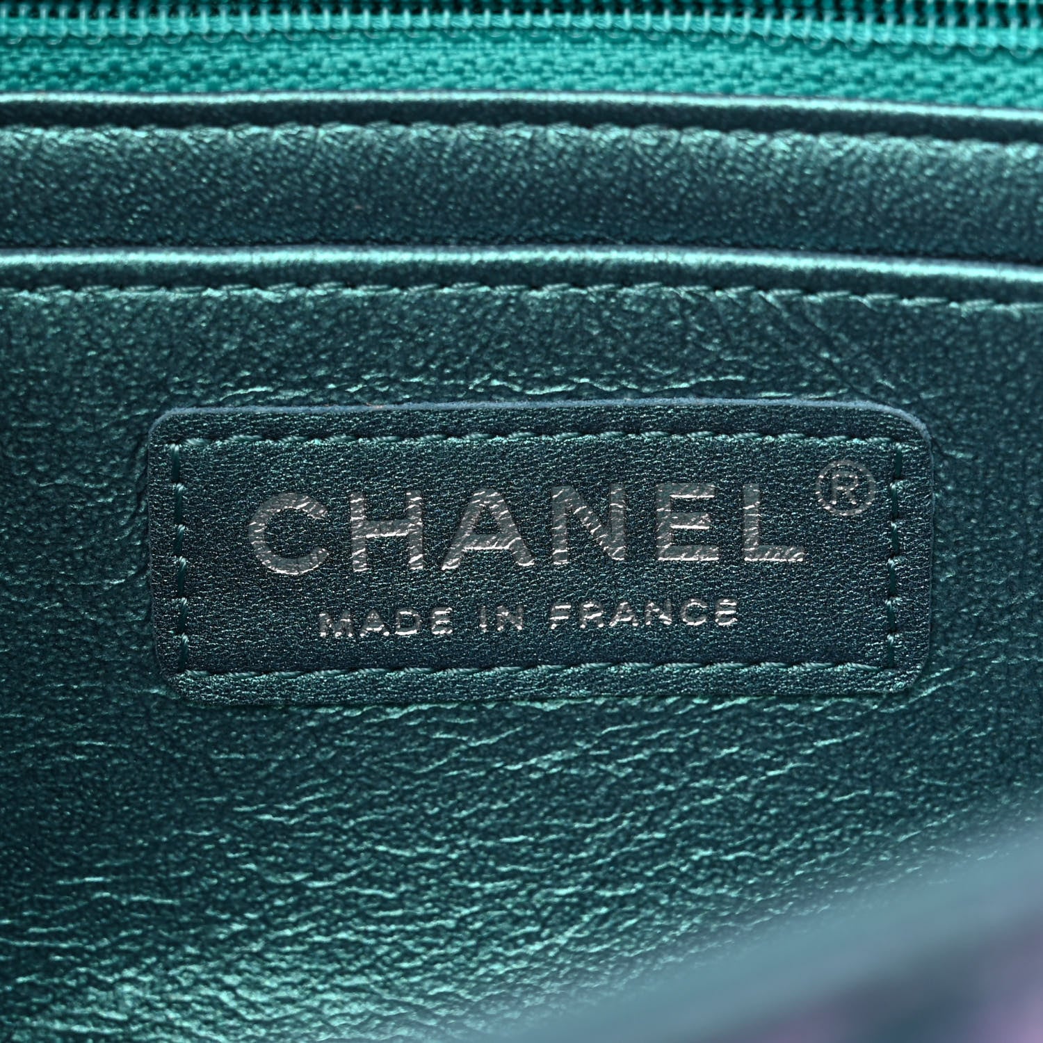 Chanel Iridescent Lambskin Quilted Mini Rectangular Flap Turquoise 6 of 10