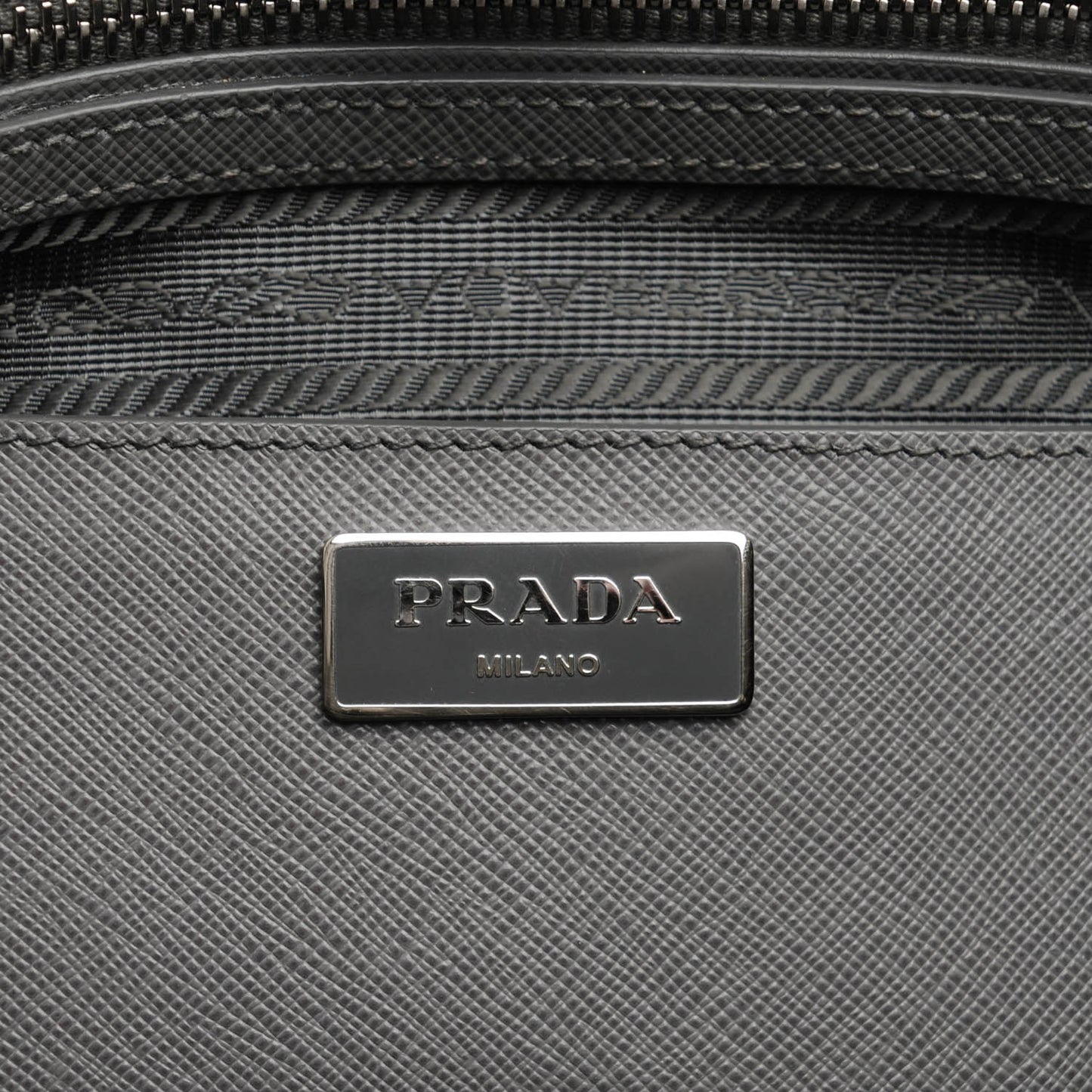 Saffiano Lux Bi-Color Tote Marmo Nube
