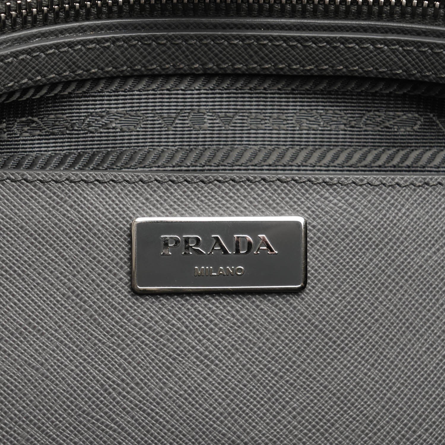 Prada Saffiano Lux Bi-Color Tote Marmo Nube 6 of 8