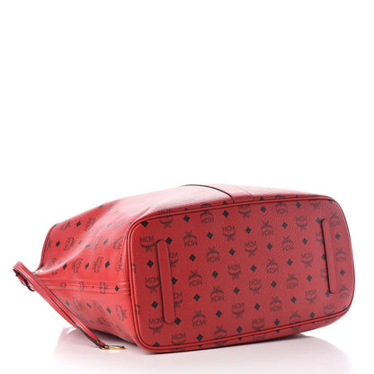 MCM Visetos Large Liz Reversible Shopper Tote Ruby Red 6 of 15