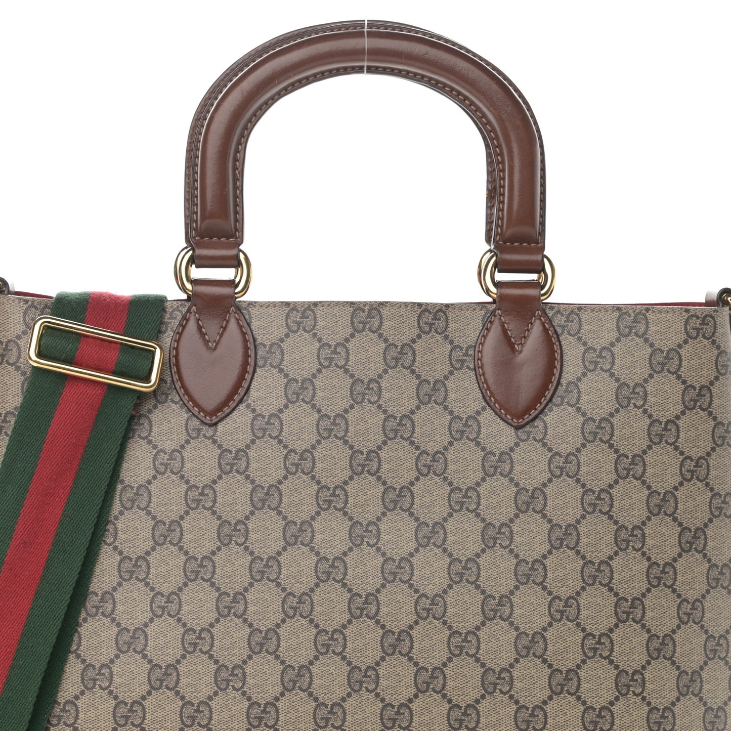 GG Supreme Monogram Reversible Tote Beige Tuscany