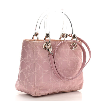 Christian Dior Lucite Nylon Cannage Medium Lady Dior Pink 3 of 10