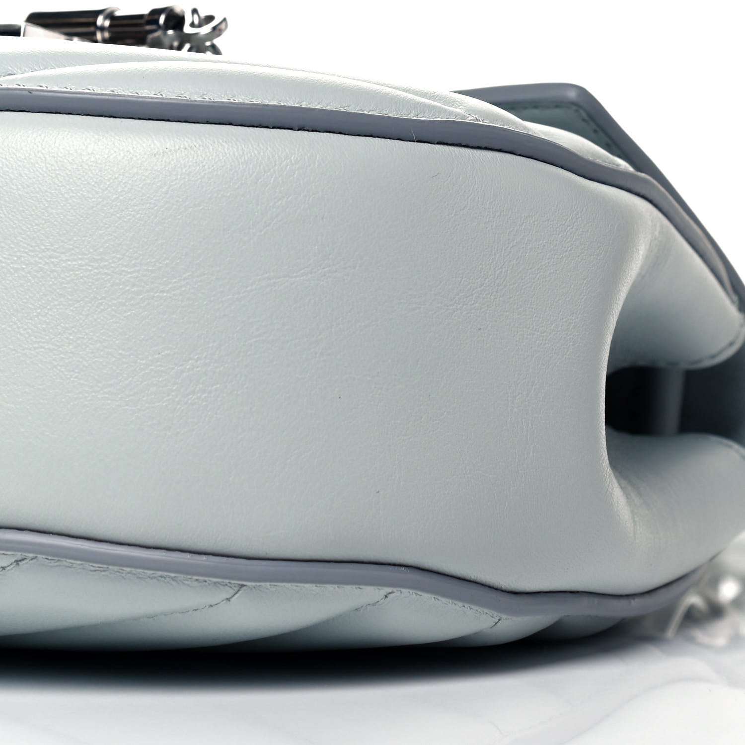 Chloe Calfskin Quilted Mini Drew Bijou Shoulder Bag Airy Grey 9 of 9