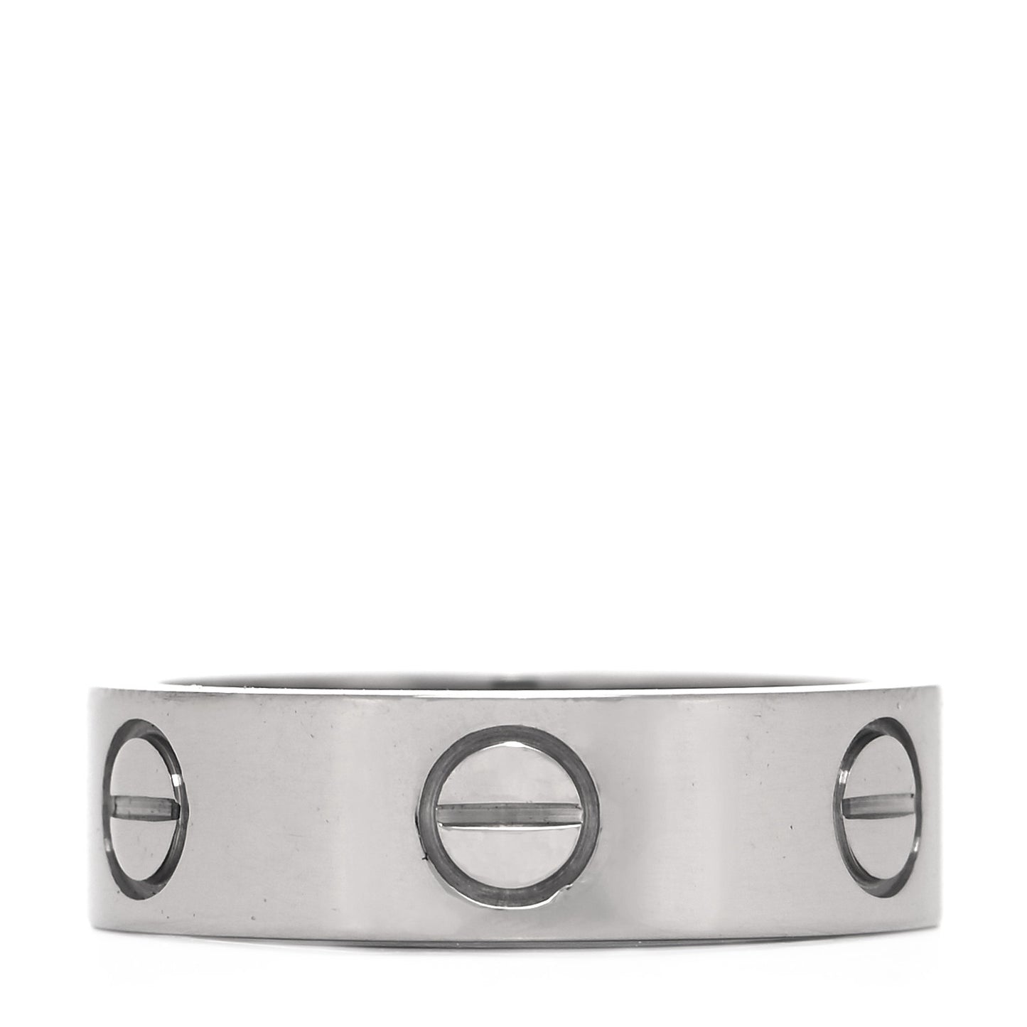 18K White Gold 5.5mm LOVE Ring 52 6