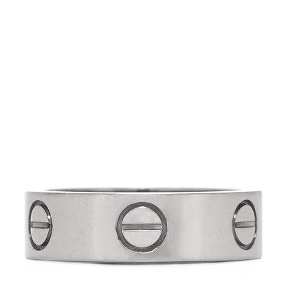 Cartier 18K White Gold 5.5mm LOVE Ring 52 6 1 of 10