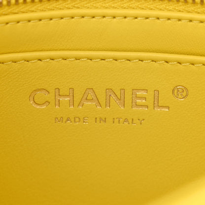 Chanel Lambskin Quilted Mini Pearl Crush Flap Yellow 6 of 10