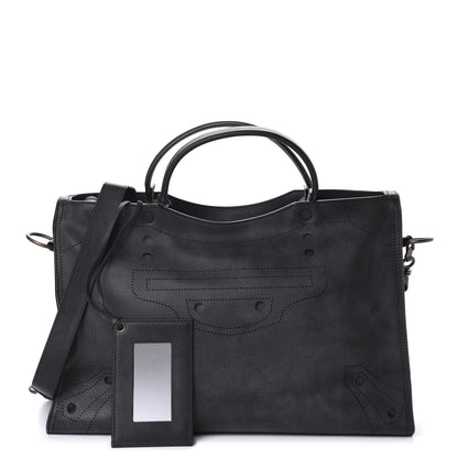 Balenciaga Veau Soyeux Perforated Blackout Hardware City Black 1 of 10
