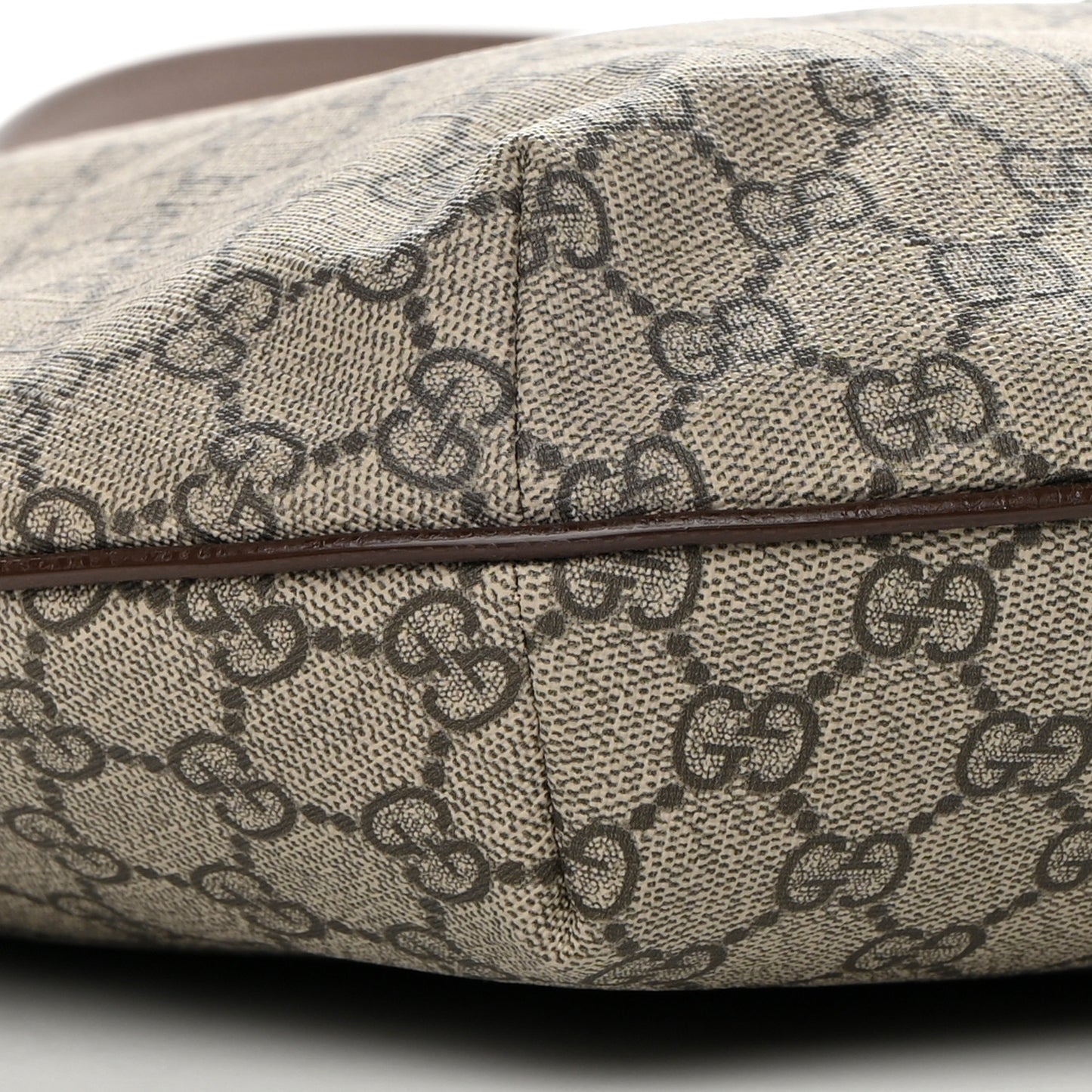 GG Supreme Monogram Web Ophidia Half Moon Hobo Brown