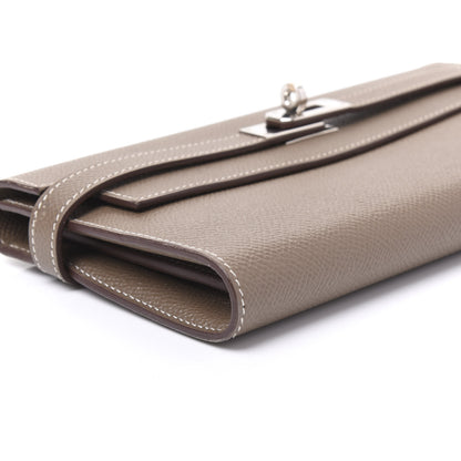 Hermes Epsom Kelly Longue Wallet Etoupe 5 of 10