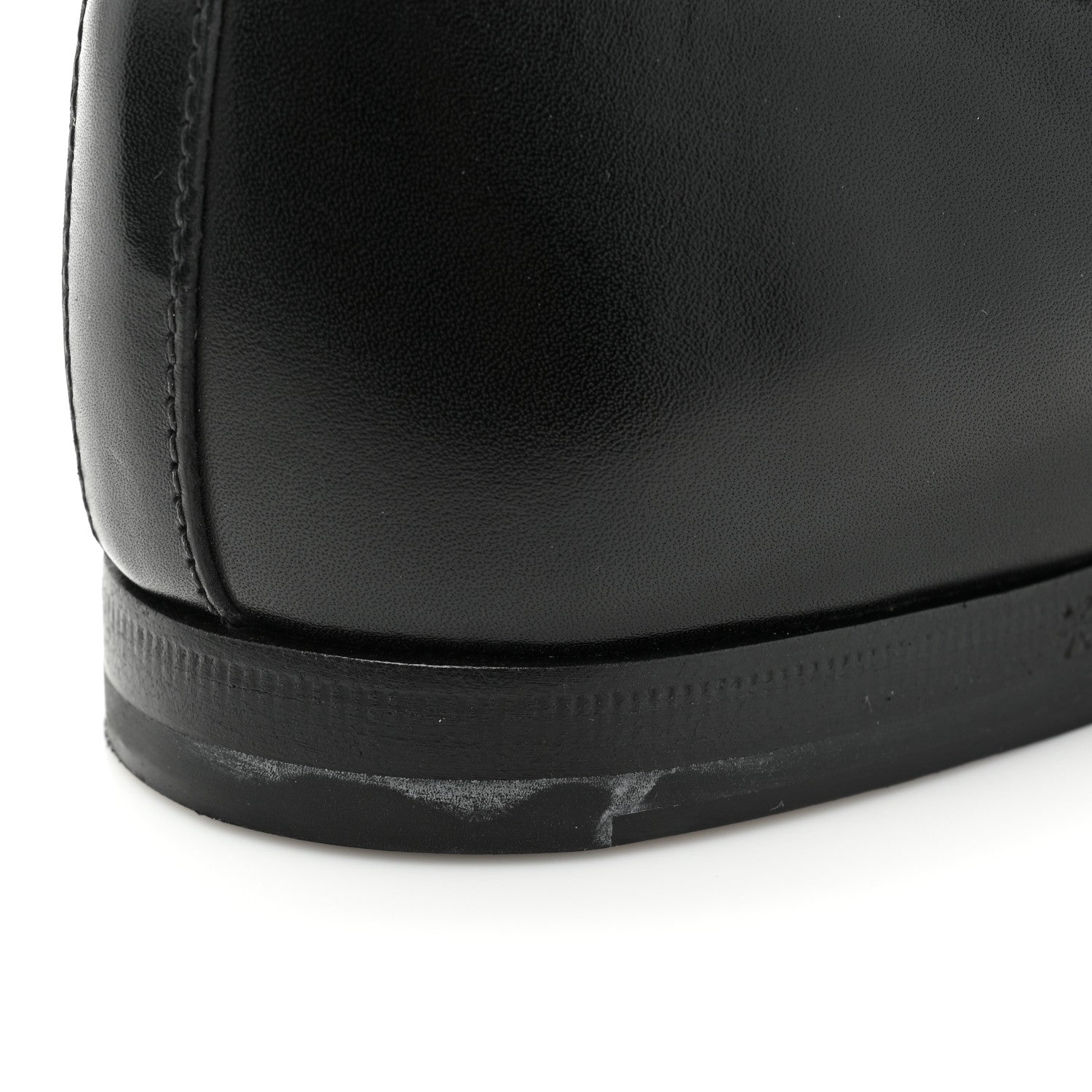 Gucci Calfskin Womens Jordaan Loafers 37.5 Black 9 of 11