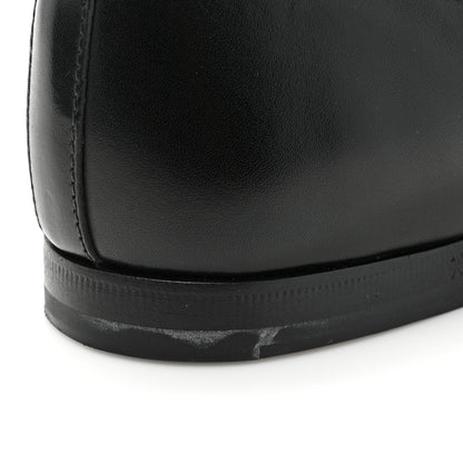 Gucci Calfskin Womens Jordaan Loafers 37.5 Black 9 of 11