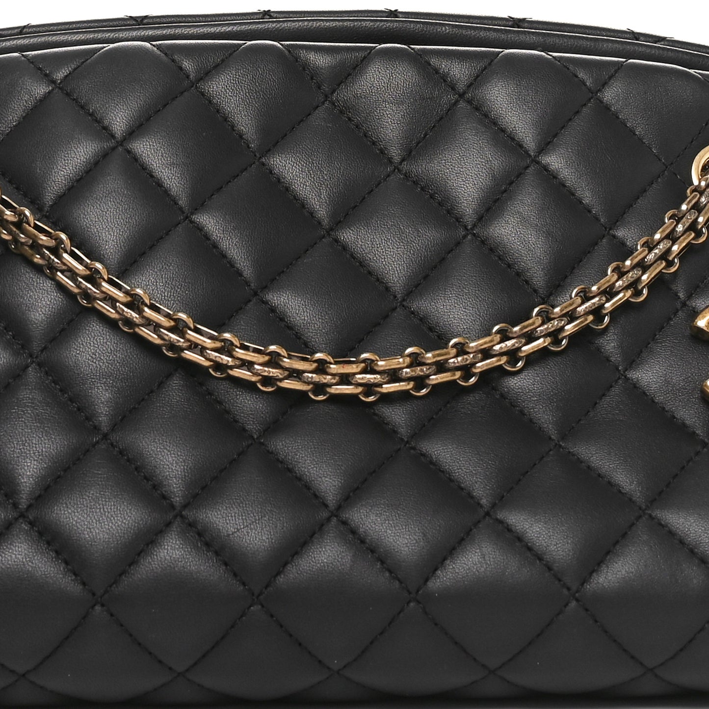 Lambskin Quilted Medium Just Mademoiselle Black