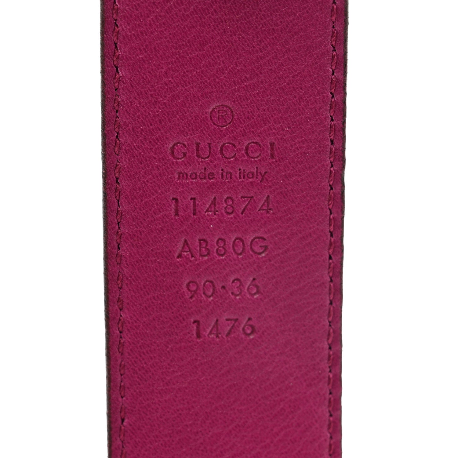 Gucci Patent Interlocking G Belt 90 36 Pink 3 of 5